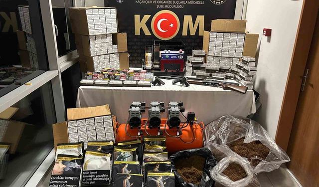 Kütahya’da kaçak tütün ve makaron operasyonu