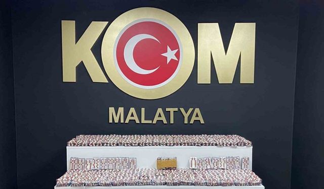 Malatya’da 21 bin 672 adet sentetik ecza hap ele geçirildi