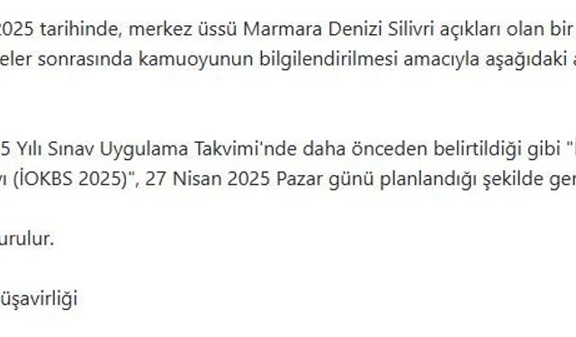 MEB açıkladı: İOKBS 2025 planlanan tarihte gerçekleşecek