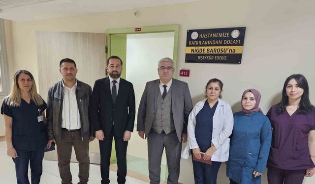 Niğde Barosu’ndan hastaneye anlamlı bağış