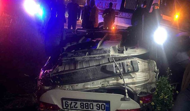 Otomobil şarampole devrildi: 1 ölü, 3 yaralı