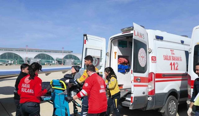 Tatvan’da tedavi gören hasta, uçak ambulansla Ankara’ya sevk edildi