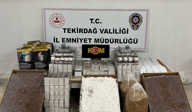 Tekirdağ’da tütün mamulü kaçakçılığı operasyonunda 2 tutuklama