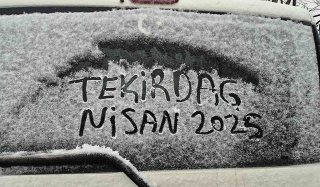 Tekirdağ’ın Süleymanpaşa ilçesinde yüksek kesimler karla kaplandı