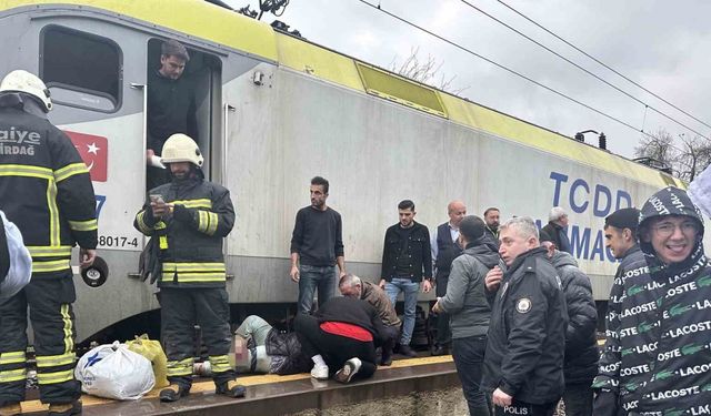 Tren ile peron arasında sıkışan kadın yaralandı