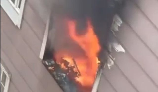 Turgutlu’da korkutan ev yangını, çocuklar yangın merdiveni ile tahliye edildi!