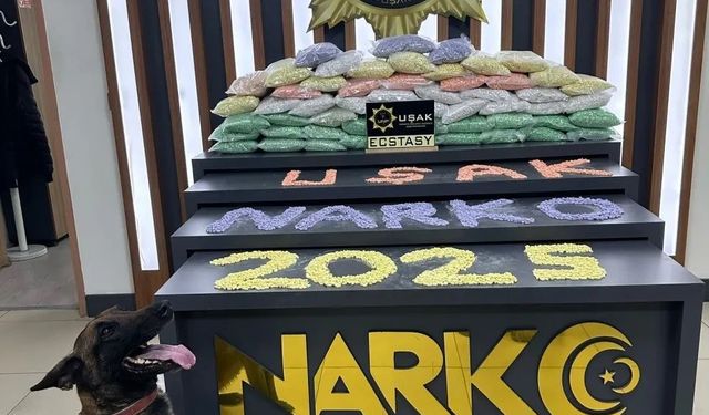 Uşak’ta çok sayıda uyuşturucu hap ele geçirildi