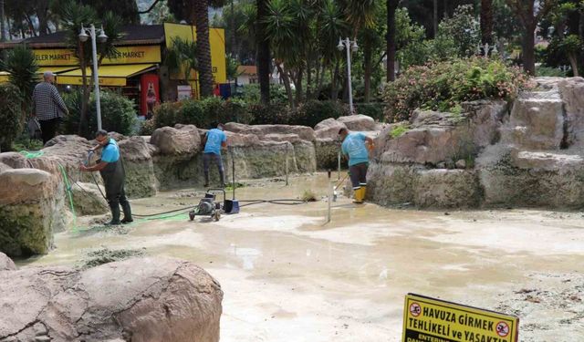 Alanya’da süs havuzları yaz sezonuna hazırlanıyor