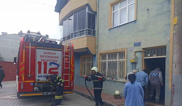 Bafra’da yangın paniği