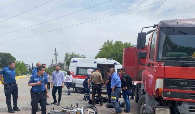 Bozdoğan’da tır ile motosiklet çarpıştı: 1 yaralı