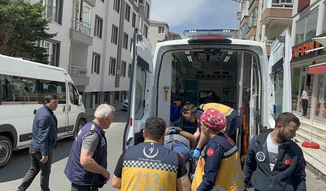 Çorlu’da 1,5 metre yükseklikten düşen işçi yaralandı