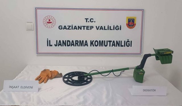 Gaziantep’te kaçak kazı yapan 3 şahıs suçüstü yakalandı