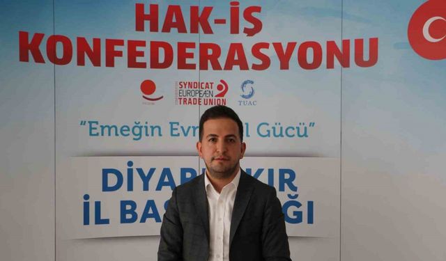 HAK-İŞ Konfederasyonu Diyarbakır İl Başkanı Aküzüm, 1 Mayıs’ı kutladı