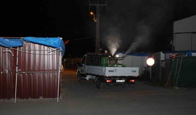 Hatay’da haşereyle mücadele gece gündüz devam ediyor