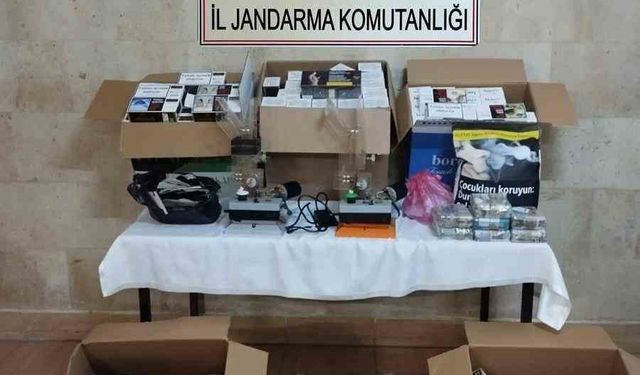 Jandarma ekipleri 11 bin makaron ele geçirdi