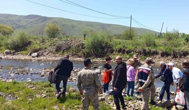 Karakoçan’da deredeki balık ölümleri için numuneler alındı
