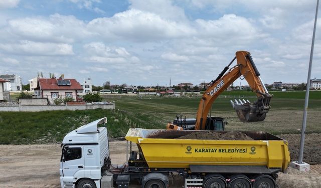 Karatay’ın yeni ulaşım aksında altyapı çalışmaları başladı