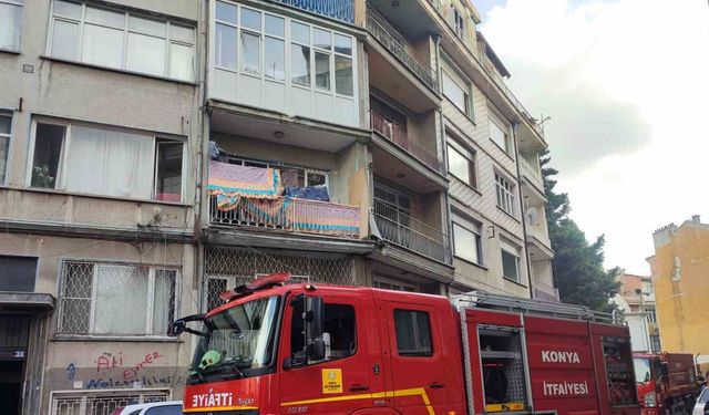Konya’da boş apartmanda yangın paniği