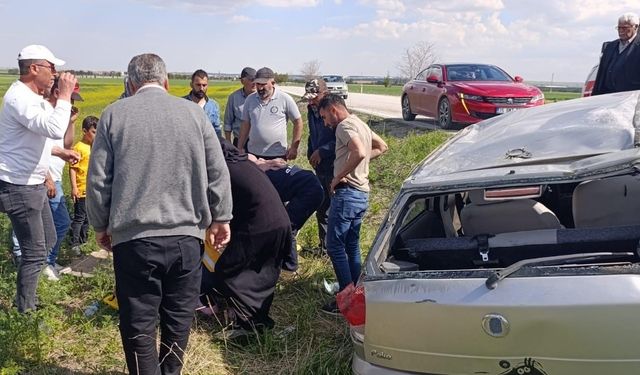 Kulu’da otomobil  takla attı: 1 yaralı