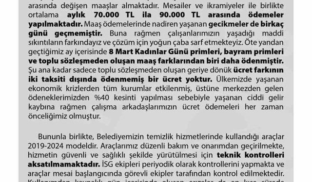 Maltepe Belediyesi: "Ekonomik krizden işçilerimizin en az etkilenmesi için çabalıyoruz"
