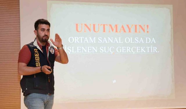 Öğrencilere siber suçlar anlatıldı