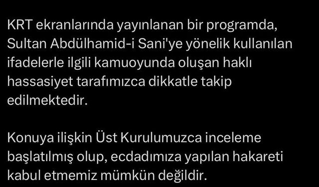 RTÜK Başkanı Şahin’den Osmanlı Hanedanı ve ecdada hakarete tepki