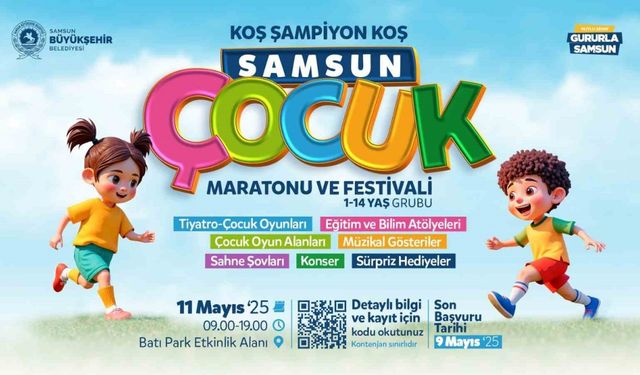 Samsun’da Çocuk Maratonu ve Aydilge konseri