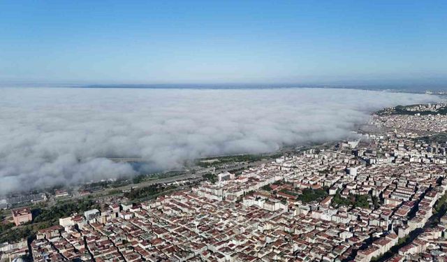 Samsun’da sis denizi: Karadeniz görünmez oldu