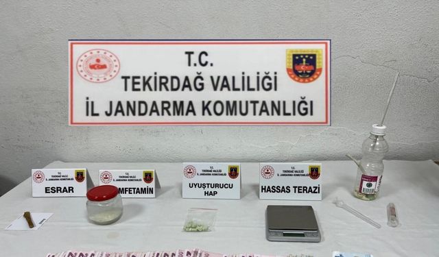 Tekirdağ’da jandarmadan zehir tacirlerine darbe: Çok sayıda uyuşturucu ele geçirildi