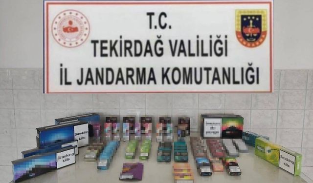 Tekirdağ’da kaçak sigara ve elektronik sigara operasyonu