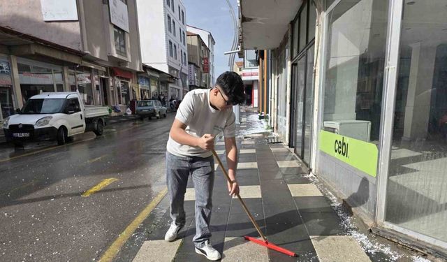 Yozgat’ta ceviz büyüklüğünde dolu yağdı