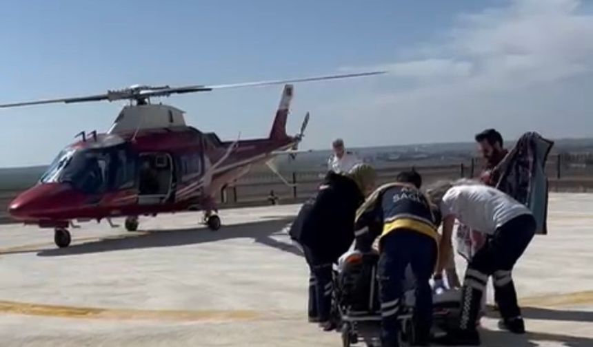 Kulu’da kalp krizi geçiren hasta için helikopter ambulans havalandı