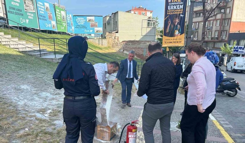 Bandırma’da yangın tatbikatı gerçekleştirildi