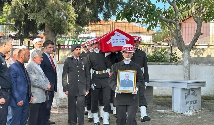 Kıbrıs Gazisi Hasan Geleç son yolculuğuna uğurlandı