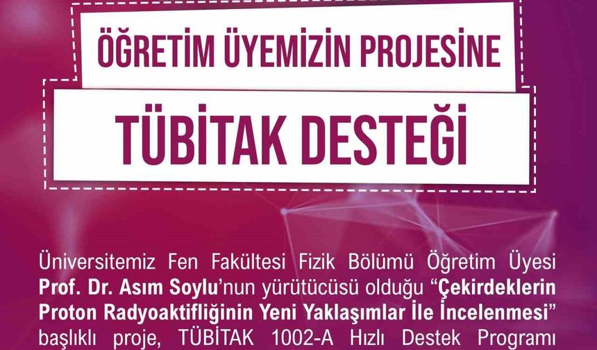 NÖHÜ öğretim üyesinin projesine TÜBİTAK desteği